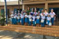 Công an huyện Mộ Đức tặng quà học sinh nghèo